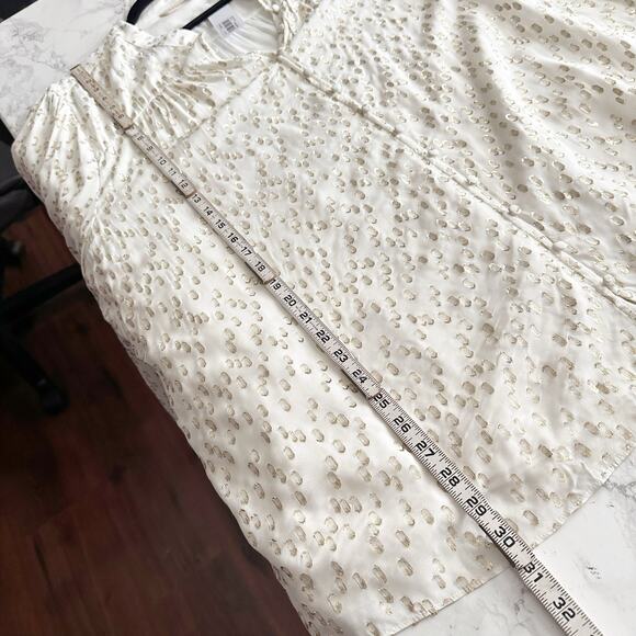 Soft Surroundings Mila Gold Metallic Leopard‎ Blouse Women’s Plus Size 3X NEW - Picture 10 of 11